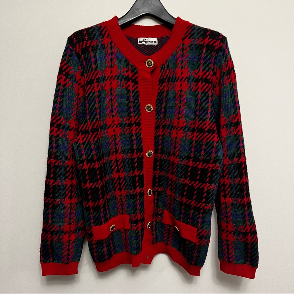 Vintage houndstooth cardigan